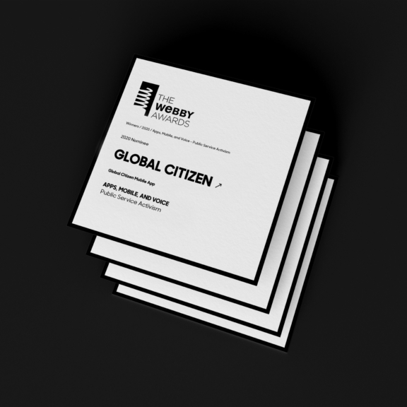Global Citizen App receives 2020 Webby Award Nomination hero image