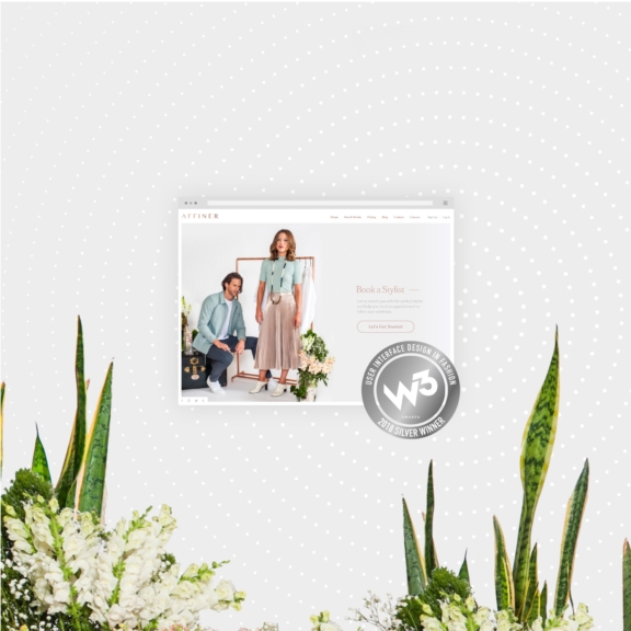Affiner wins at 13th annual W3 Awards for User Interface Design in Fashion Technology Category hero image